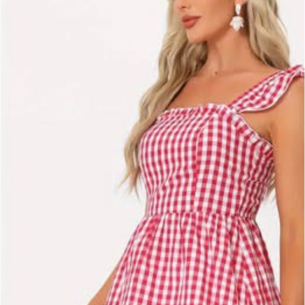 New - Women’s Red Gingham Top
